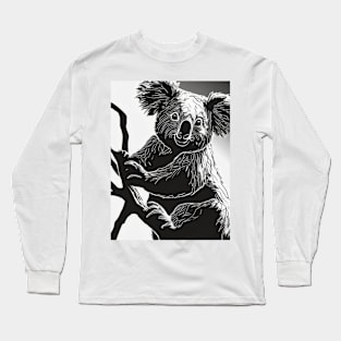 Koalas Shadow Silhouette Anime Style Collection No. 51 Long Sleeve T-Shirt